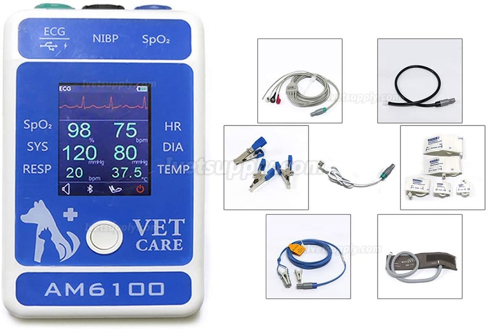 Vet Multiparameter Veterinary Monitor Veterinary Use Digital Blood Pressure Monitor